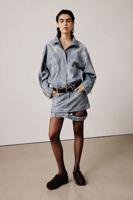 Studio rok van leer met denimlook - BLUE - XS
