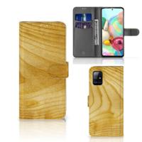 Samsung Galaxy A71 | Book Style Case | Licht Hout