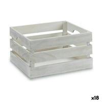 Decoratieve Doos Gift Decor Wit Hout Populier Populierenhout (18 Stuks)