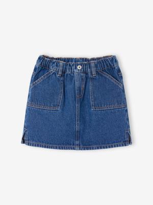 Jeans meisjesrok van Basics middenblauw