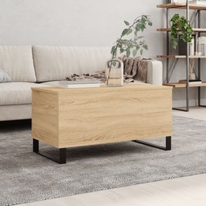 Salontafel 90x44,5x45 cm bewerkt hout sonoma eikenkleurig