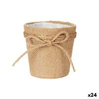 Grondlegger Ibergarden Bruin Stof Touw Plastic Lasso 11 x 11 x 12 cm 11 x 10,5 x 11 cm (24 Stuks)