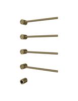 Hotbath &MORE set van 4 rails RARH50 ROUND 50 cm met separate schakelaar en inbouw element Geborsteld Messing PVD (RARH50-4BBP)