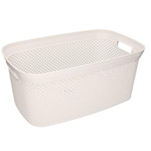 Storage Solutions wasmand - 35 liter - wit - 54 x 34 x 23 cm - Kunststof - Draagmand