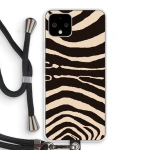 Arizona Zebra: Pixel 4 Transparant Hoesje met koord