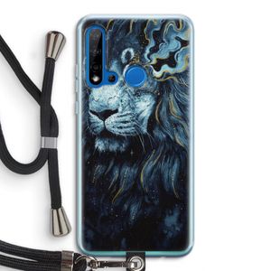 Darkness Lion: Huawei P20 Lite (2019) Transparant Hoesje met koord