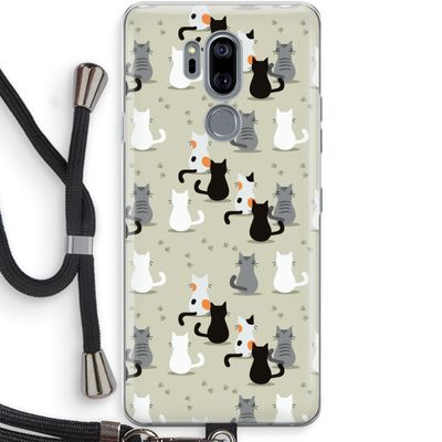 Katten: LG G7 Thinq Transparant Hoesje met koord