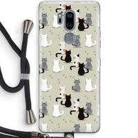 Katten: LG G7 Thinq Transparant Hoesje met koord