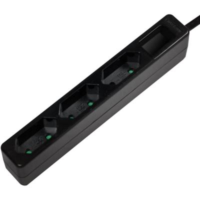LogiLink LPS229B Stekkerdoos 3-voudig Zwart Contourstekker 1 stuk(s)