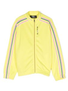 Karl Lagerfeld Kids veste zippée à logo imprimé - Jaune