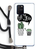 Hey you cactus: Samsung Galaxy Note 10 Lite Transparant Hoesje met koord