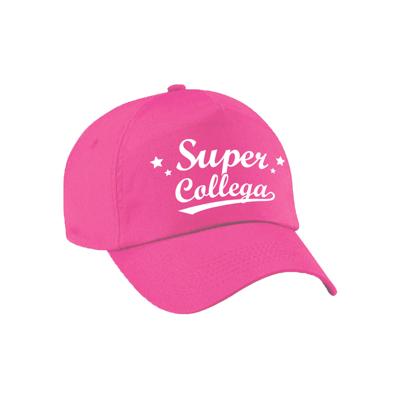 Cadeau pet - roze - Super collega - voor volwassenen - cap - baseballcap Cadeau pet - roze - Super collega - voor volwassenen - cap - baseballcap