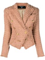 Balmain veste croisée en tweed - Rose - thumbnail