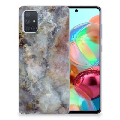 Samsung Galaxy A71 | TPU | Siliconen hoesje | Marmer Grijs