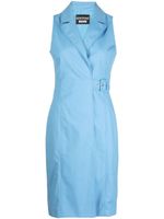 Boutique Moschino robe mi-longue à taille ceinturée - Bleu