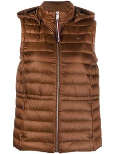 Tommy Hilfiger gilet matelassé à fermeture zippée - Marron