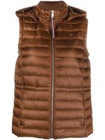 Tommy Hilfiger gilet matelassé à fermeture zippée - Marron - thumbnail