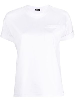 Kiton t-shirt en coton à poche plaquée - Blanc
