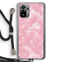 Abstract Painting Pink: Xiaomi Redmi Note 10S Transparant Hoesje met koord