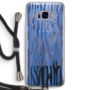 Blauwe nerven: Samsung Galaxy S8 Transparant Hoesje met koord