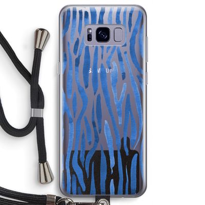 Blauwe nerven: Samsung Galaxy S8 Transparant Hoesje met koord