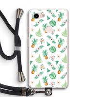 Ananas bladeren: Pixel 3 XL Transparant Hoesje met koord