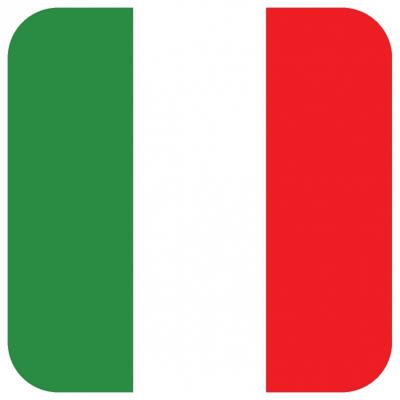Bierviltjes Italie - 30x stuks - vierkant - landenthema - 9 x 9 cm - onderzetter