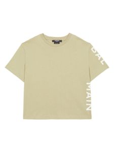 Balmain Kids t-shirt en coton à logo imprimé - Tons neutres