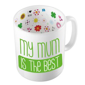 Cadeau koffie/thee mok voor mama - groen - beste mam - keramiek - 300 ml - Moederdag