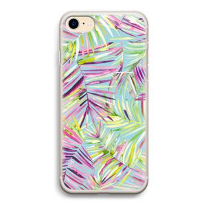 Tropical Palms Blue: iPhone 7 Transparant Hoesje