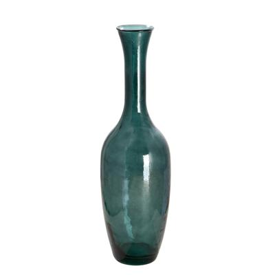 Glazen Vloervaas Arturo Petrol H65cm