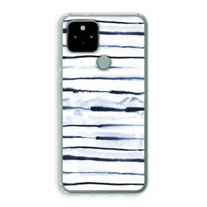 Ink Stripes: Google Pixel 5 Transparant Hoesje