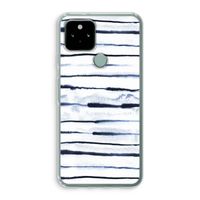 Ink Stripes: Google Pixel 5 Transparant Hoesje