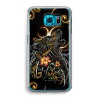 Huilende Wolf: Samsung Galaxy S6 Transparant Hoesje