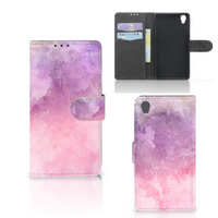 Hoesje Sony Xperia Z1 Pink Purple Paint - thumbnail