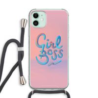 Girl boss: iPhone 11 Transparant Hoesje met koord