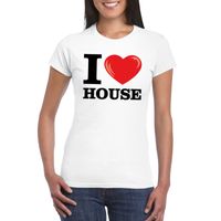 I love house t-shirt wit dames 2XL  -