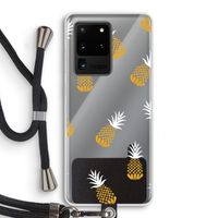 Ananasjes: Samsung Galaxy S20 Ultra Transparant Hoesje met koord