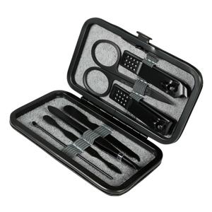 Benson Care Manicureset - 7-delig - zwart - incl. etui - RVS - nagel verzorging