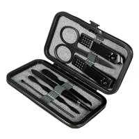 Benson Care Manicureset - 7-delig - zwart - incl. etui - RVS - nagel verzorging