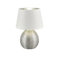 Trio Tafellamp Luxor 35cm zilver met wit R50631089