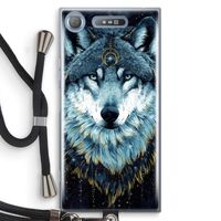 Darkness Wolf: Sony Xperia XZ1 Transparant Hoesje met koord
