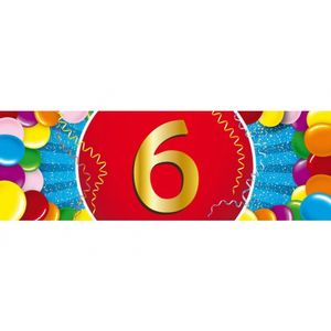 Leeftijdversiering 6 jaar sticker