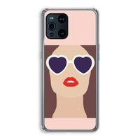Red lips: Oppo Find X3 Pro Transparant Hoesje Red lips: Oppo Find X3 Pro Transparant Hoesje