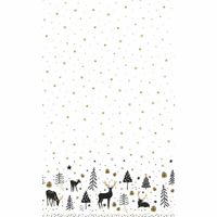 Duni kerst tafellaken/tafelkleed - 138 x 220 cm -papier -met rendieren - Tafellakens - thumbnail