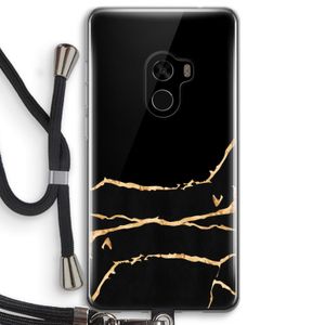 Gouden marmer: Xiaomi Mi Mix 2 Transparant Hoesje met koord