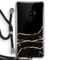 Gouden marmer: Xiaomi Mi Mix 2 Transparant Hoesje met koord