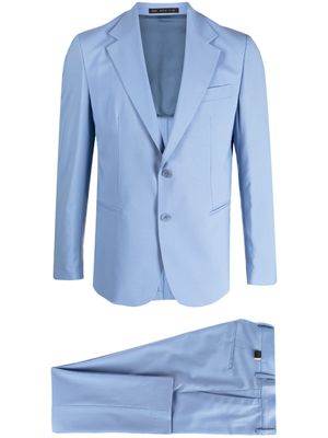 Low Brand costume boutonné à revers crantés - Bleu