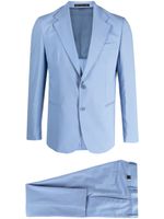 Low Brand costume boutonné à revers crantés - Bleu