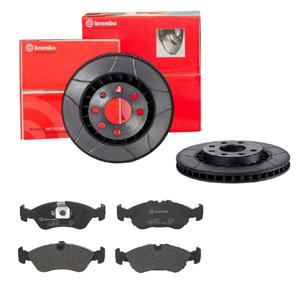 Remmenset, remschijf BREMBO, Remschijftype: Binnen geventileerd, Inbouwplaats: Vooras, u.a. für Opel, Vauxhall